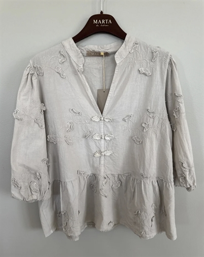PRE SALE // Marta du Chateau - MDCSafiya Bluse - Beige